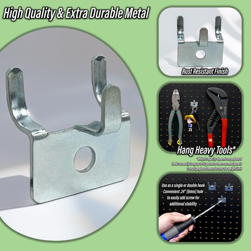 STORE FIXTURES DIRECT Pegboard Utility Notch Hook - Picture Hanger for Slatwall & Peg Wall - 50 Pack - Image 4